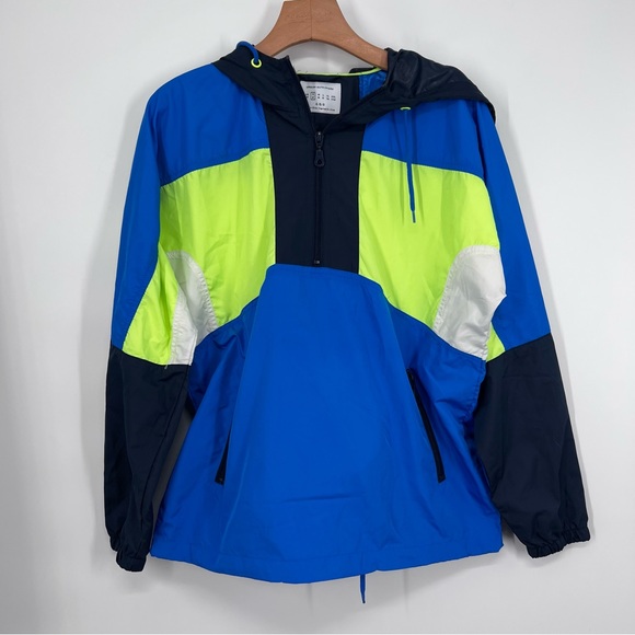 Urban Outfitters UO ‘90s Green Colorblocked Anorak Windbreaker Jacket - Picture 2 of 6